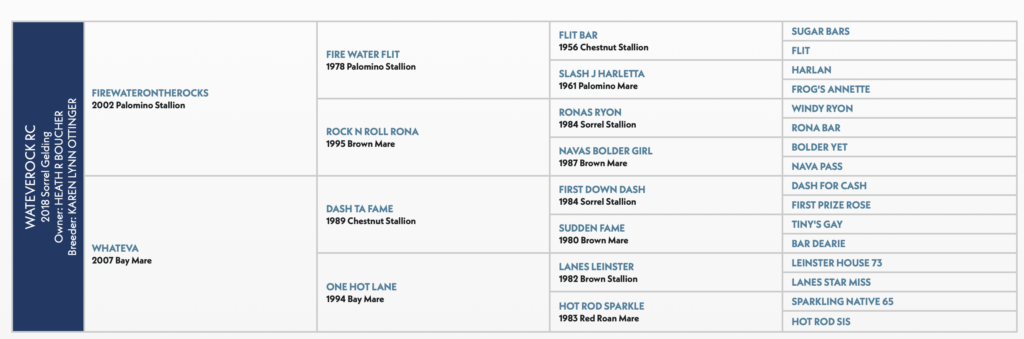Wateverock RC pedigree