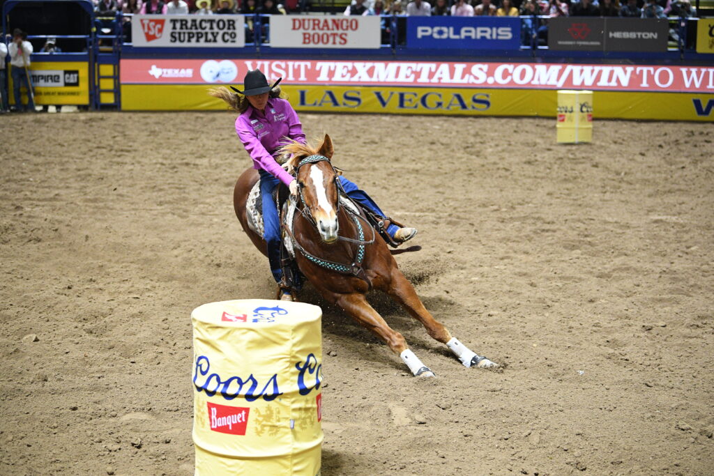 Kassie Mowry and Cornbread at NFR 2025