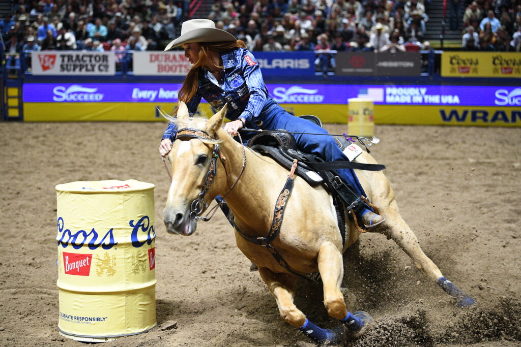 Emily Beisel and Chewy at NFR 2025