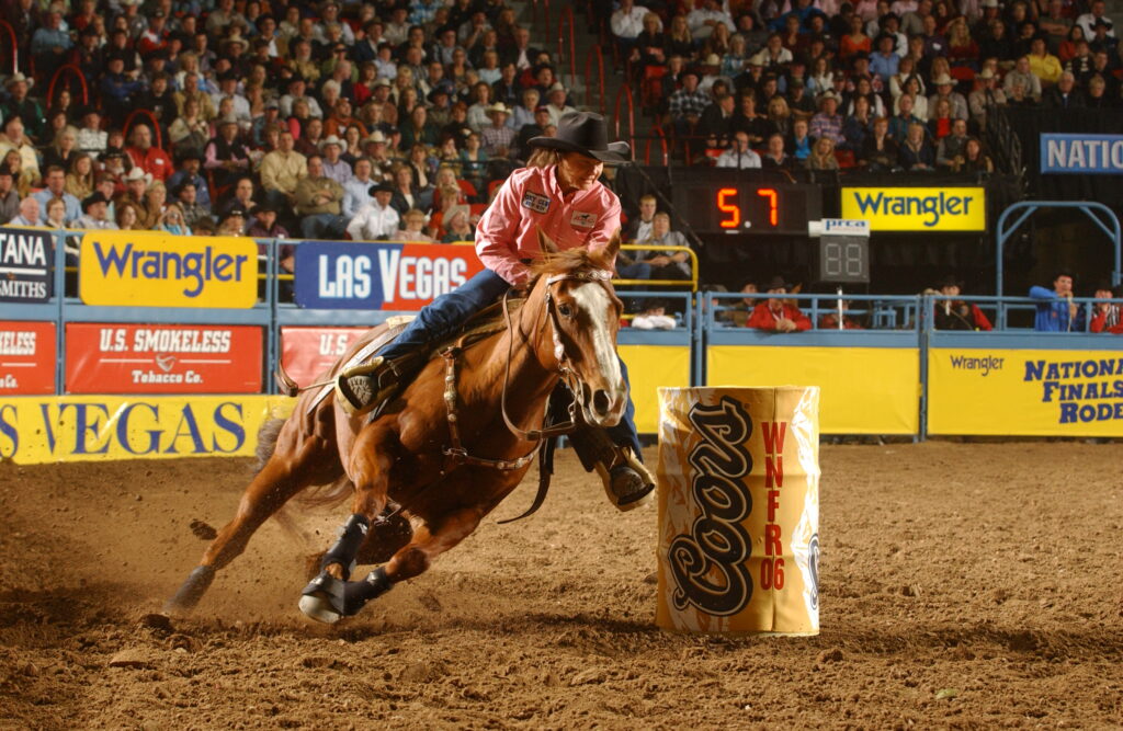 Mary Burger wins the NFR on her horse Fred