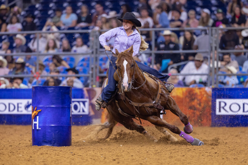 Sydney Graham turns a barrel in Houston