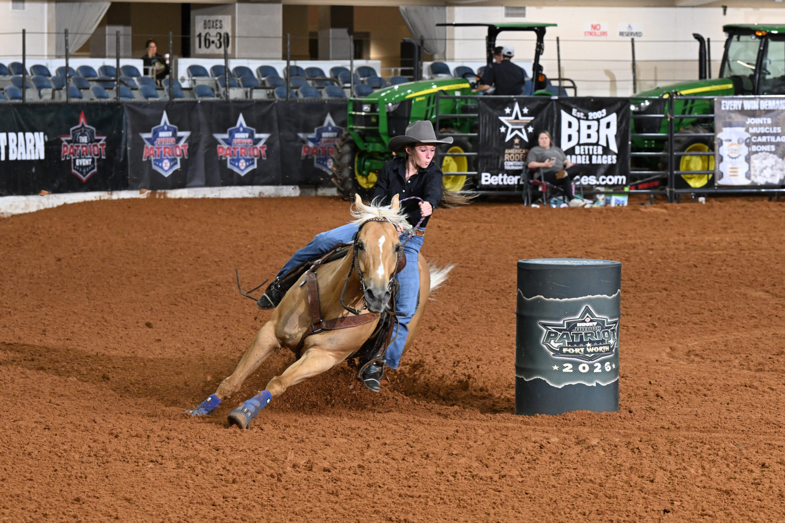 Kaden Burger turns a barrel at The Patriot