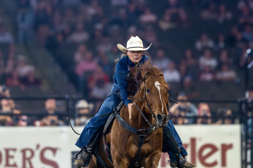Makenzie Mayes and Rousey running home at Caesars Superdome