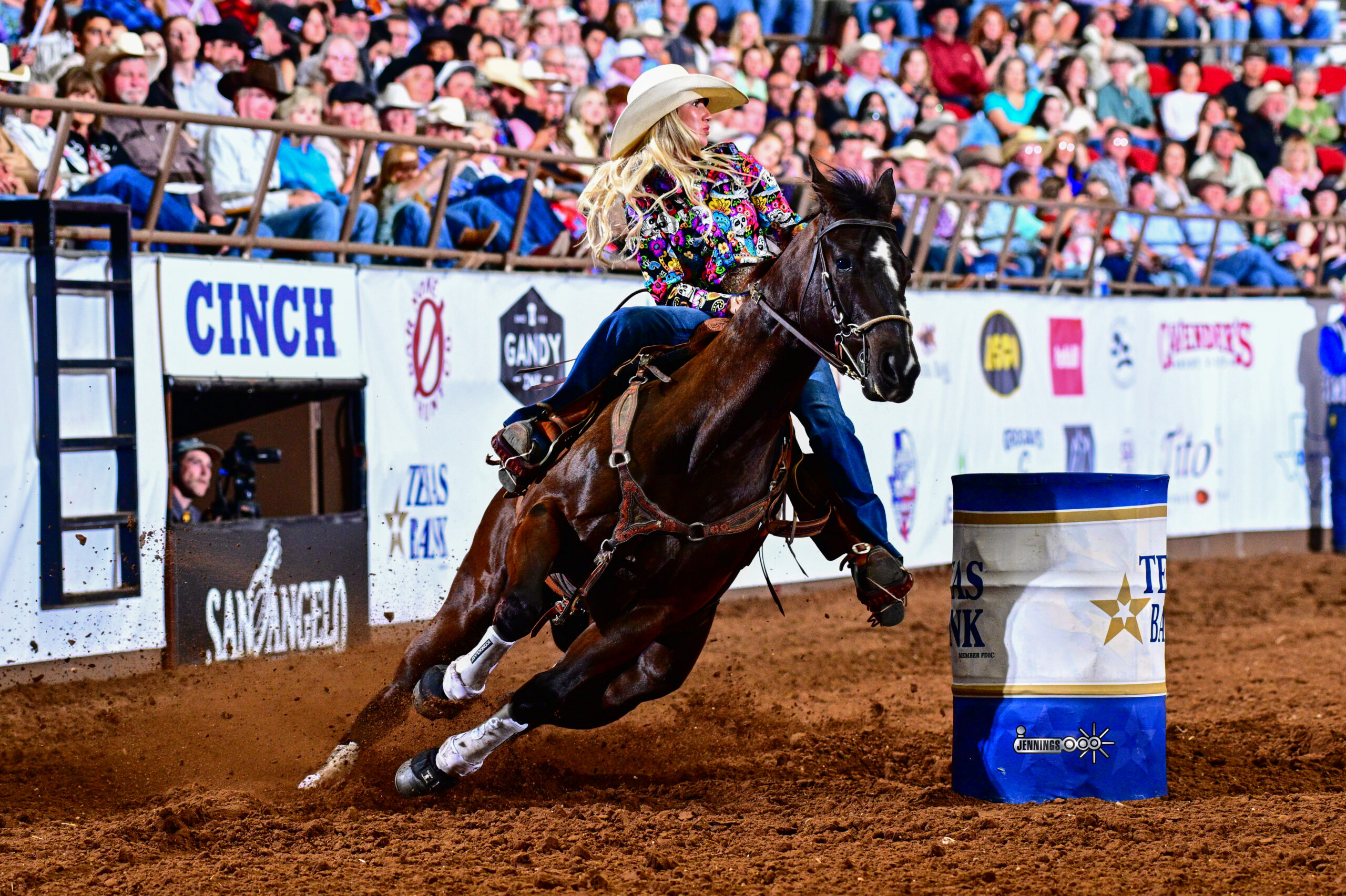 London Gorham turns a barrel at San Angelo