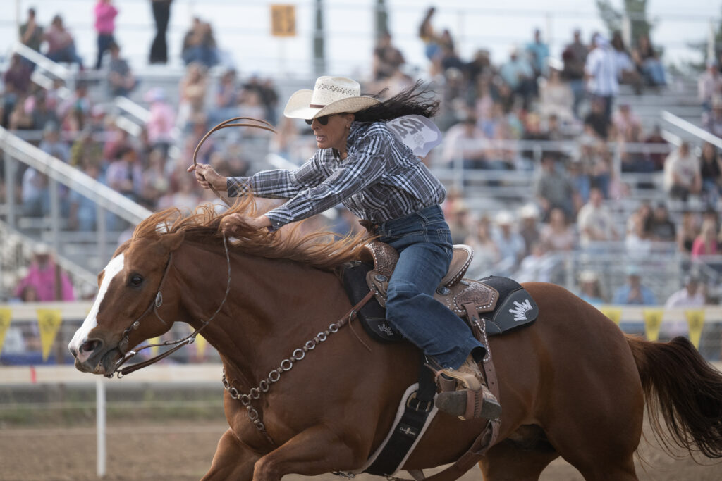 Kathy Petska barrel racing