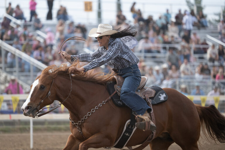 Kathy Petska barrel racing