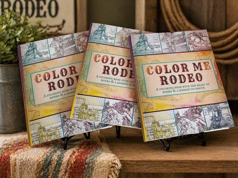 Color Me Rodeo books lined up