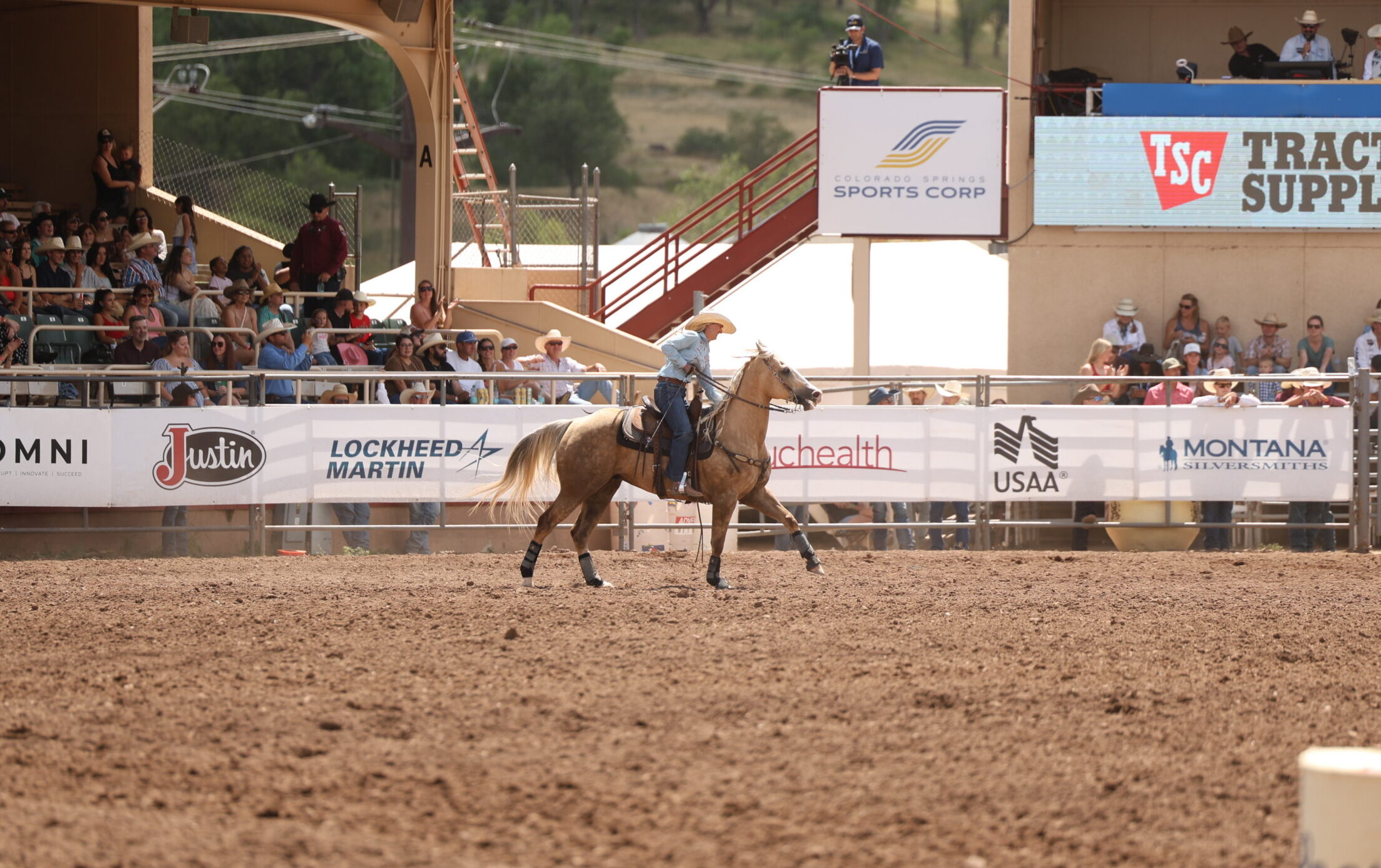 Katelyn Scott pets her horse
