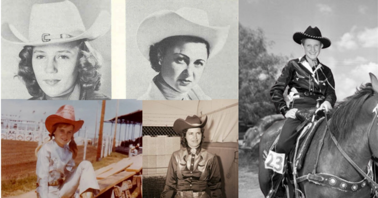 collage of women in cowboy hats of various ages, portraits