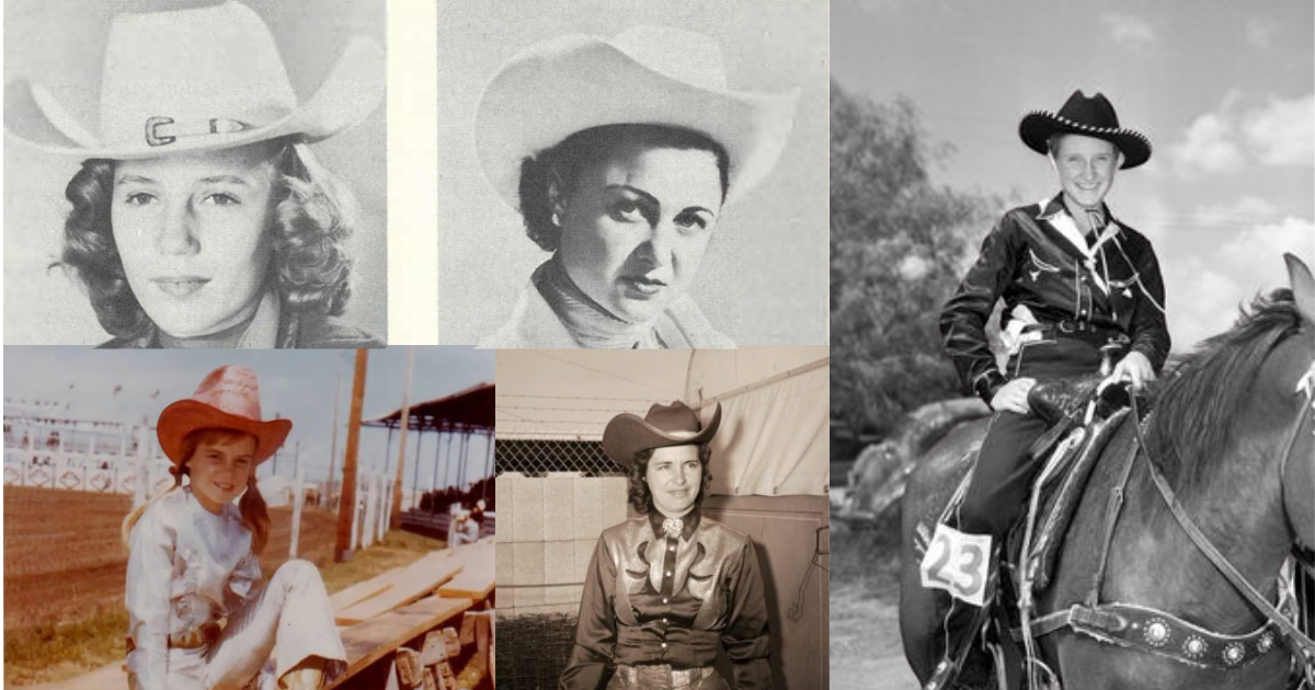 collage of women in cowboy hats of various ages, portraits