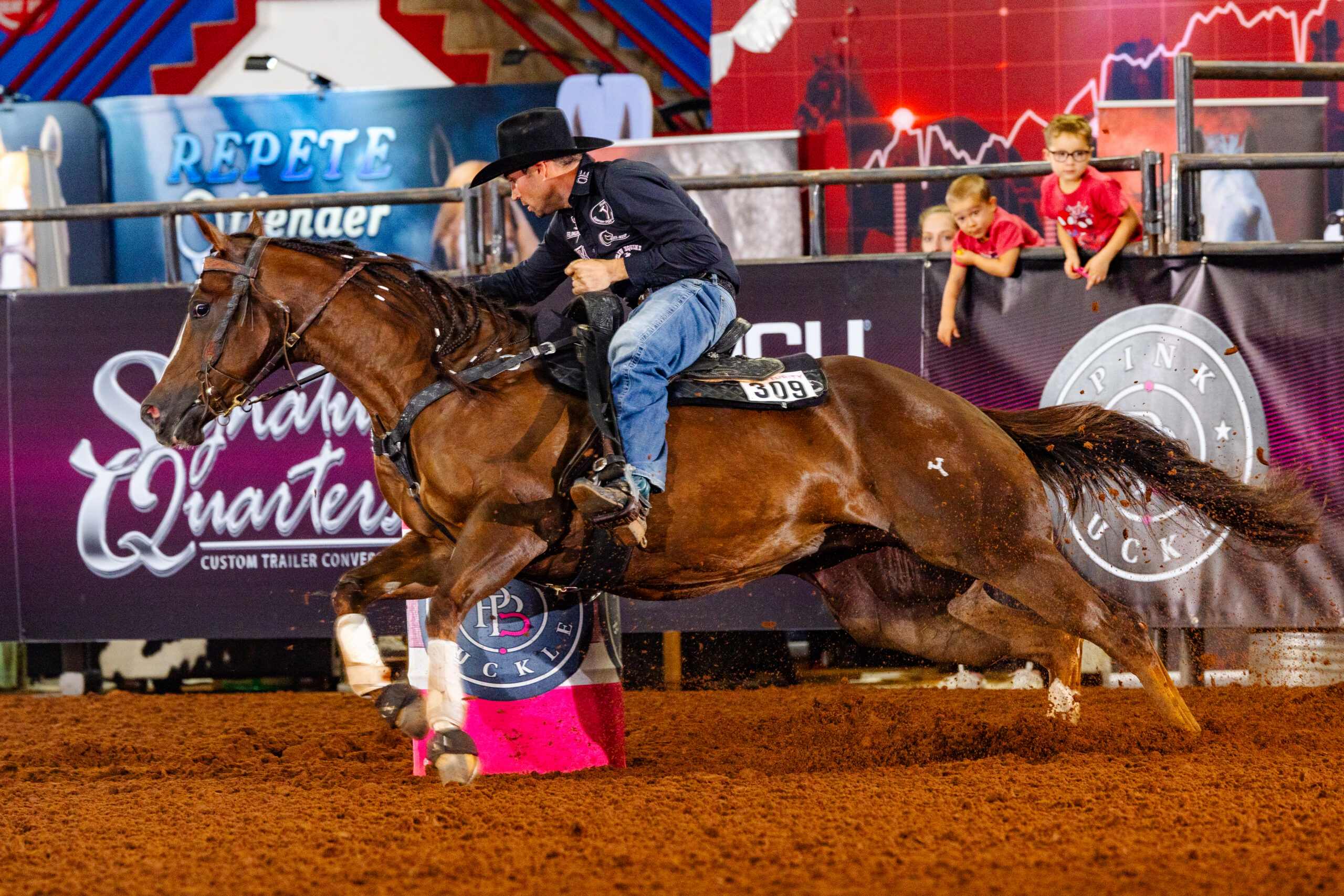Adios Ameegos and Tyler Rivette turn a pink Pink Buckle barrel
