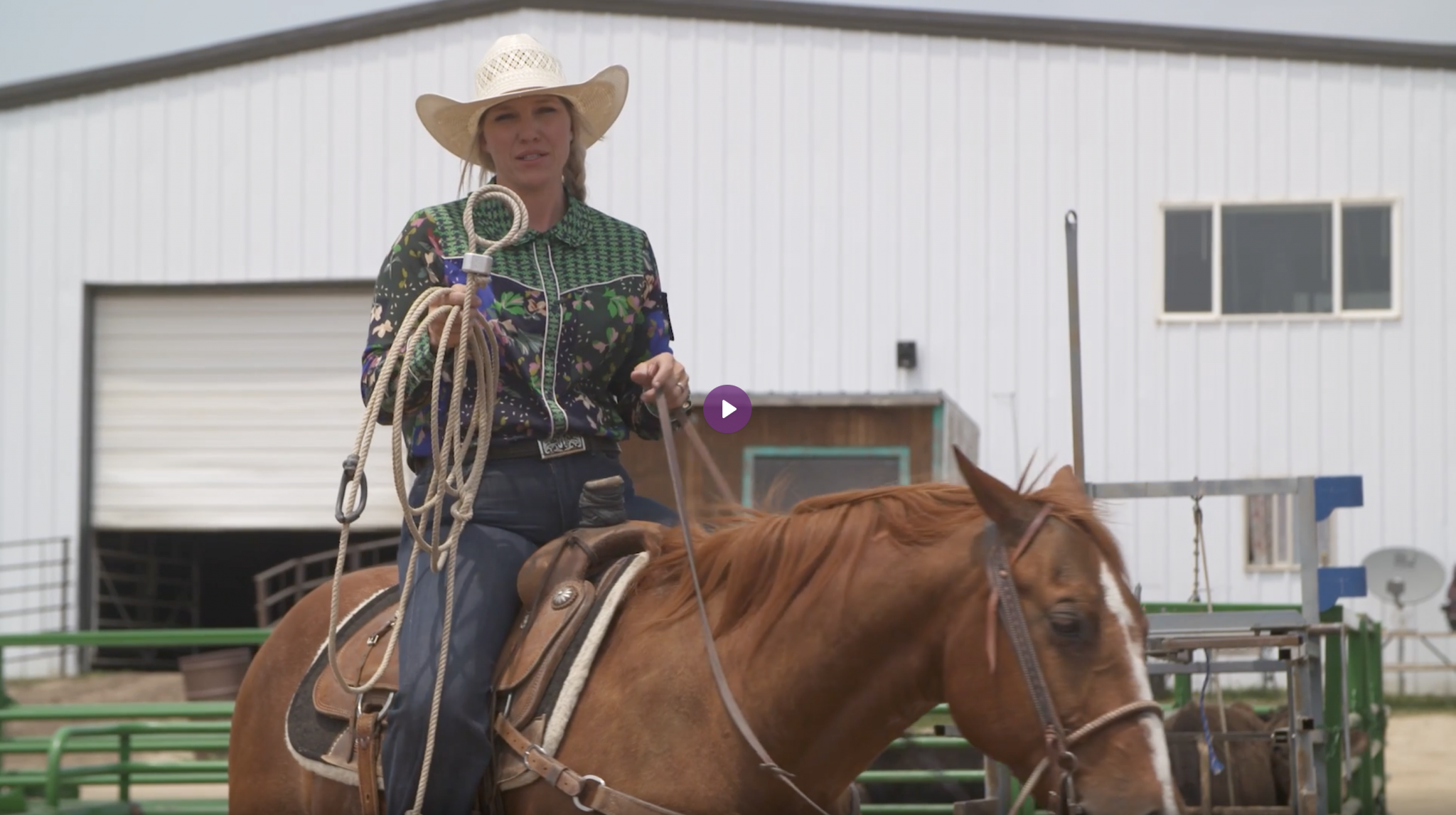 Lindsay Sumpter discussing safety hazards in breakaway roping
