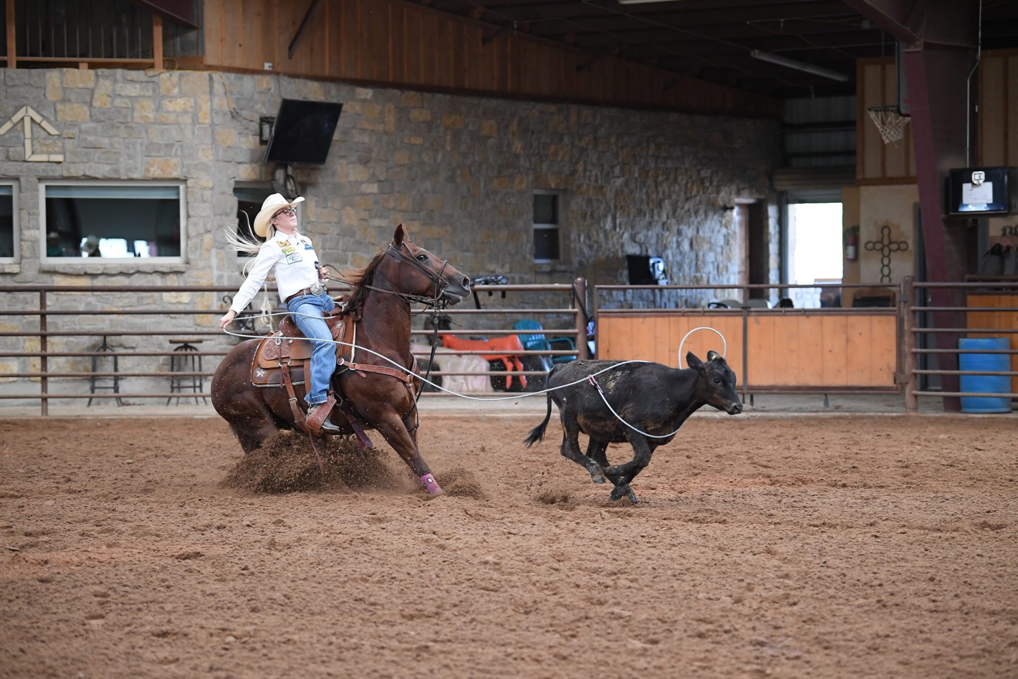 Breakaway roper at the American Semifinals