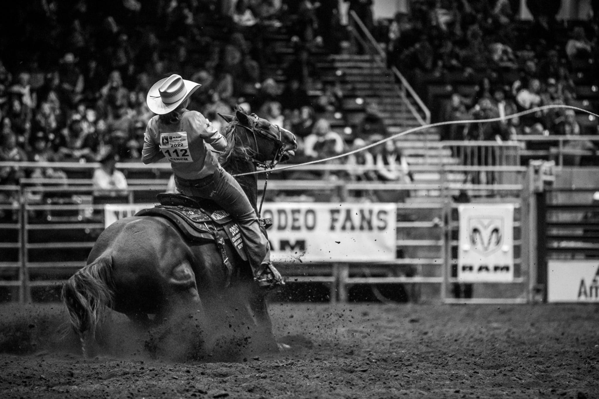 Annie Minor breakaway roping at Columbia River Circuit Finals Rodeo