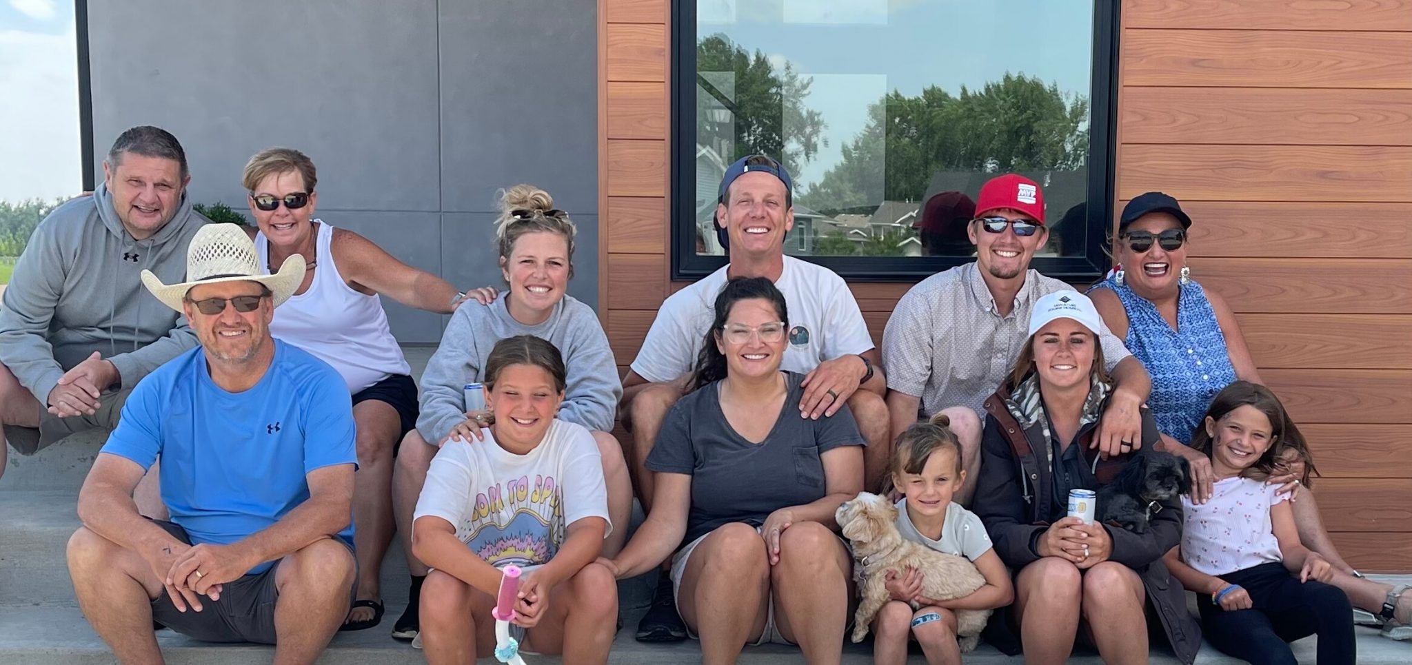 Rickie Engesser smiles with her family on a lake day