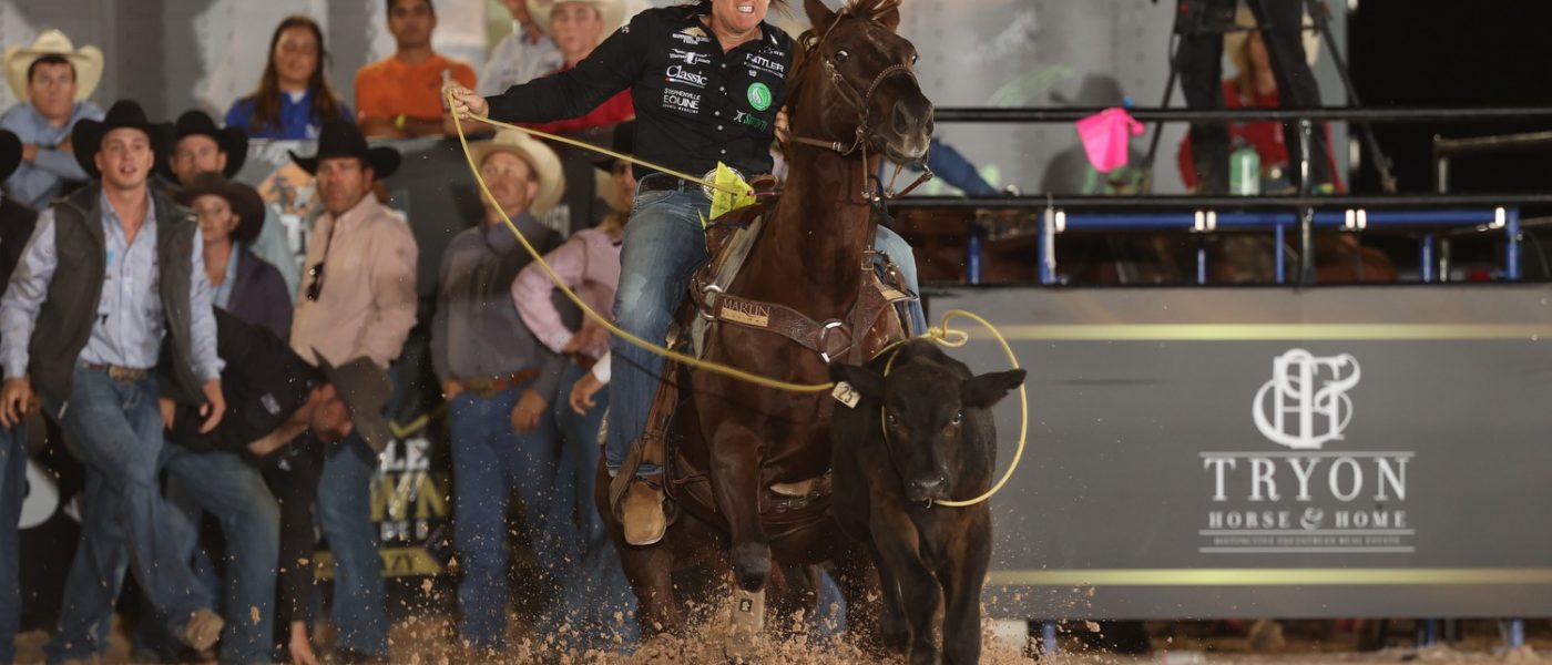 Kelsie Domer Ropes at WCRA Rodeo Carolina