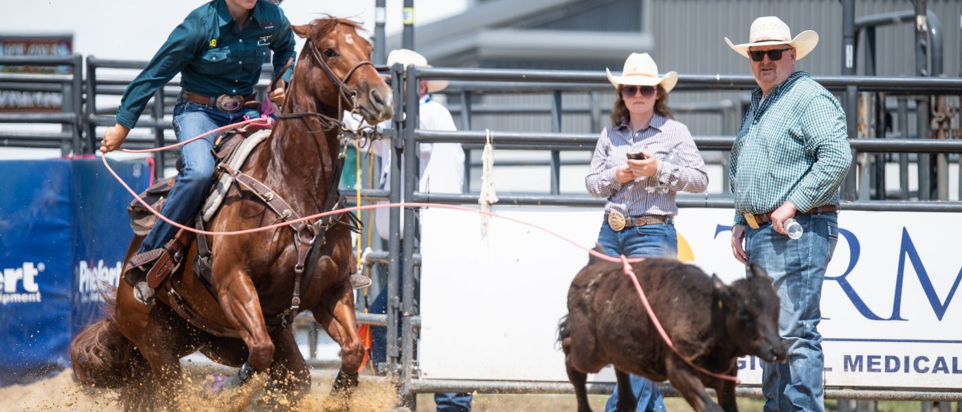 Braylee Shepherd ropes in Mt. Pleasant, Texas.