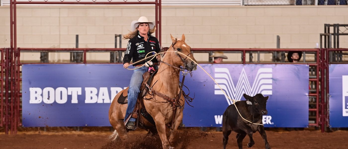 Jackie Crawford and Hail Mary compete at the Texas Circuit Finals