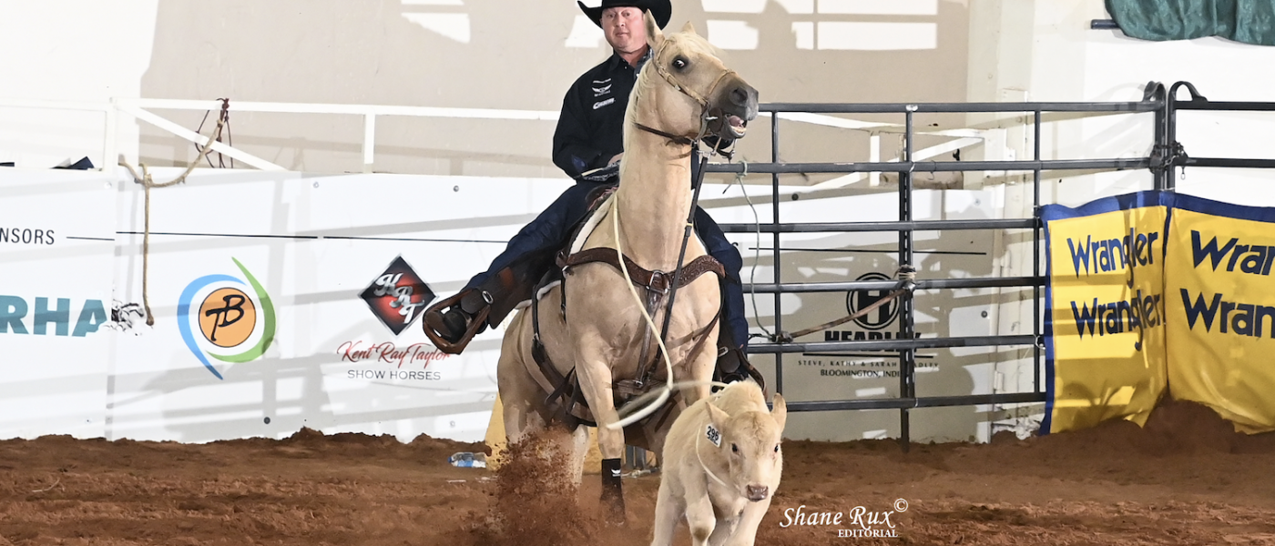 CR Bradley rode Sparkys Golddigger or "Sparkles" to the frist ever AQHA Open World Championship in the breakaway with a time of 1.7 seconds.