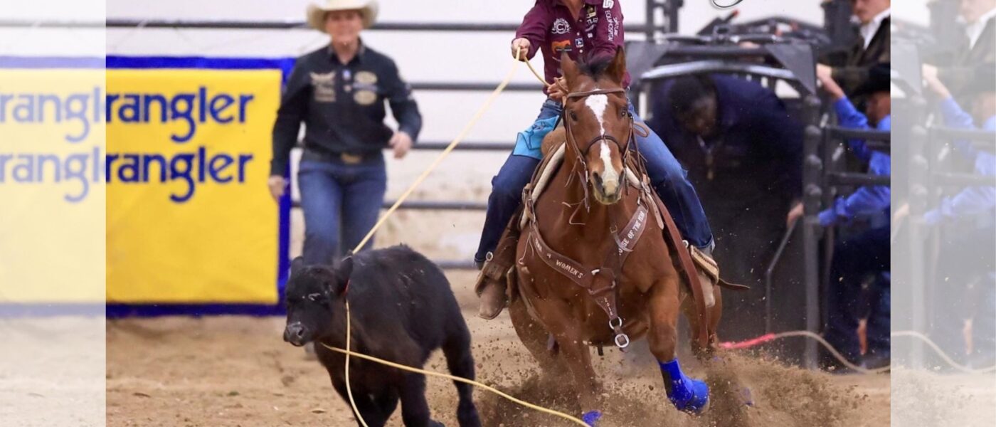 Rickie Fanning's "Rolo" may have been the oldest horse in the field at the 2023 NFBR, but his effort earned him "The Horse With the Most Heart" award from the WPRA. Here he is winning round 5 with Fanning at the 2022 NFBR.