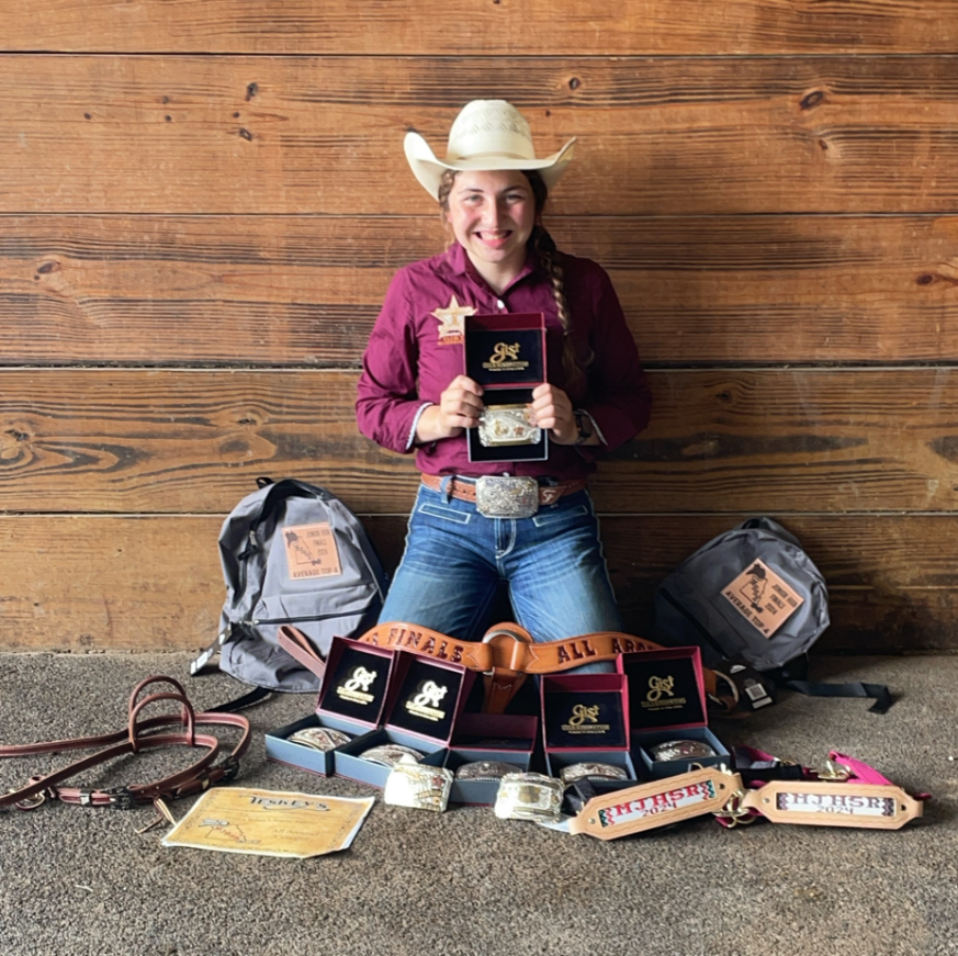 Kynder Florea poses with her 2024 Missouri Junior High Finals haul.