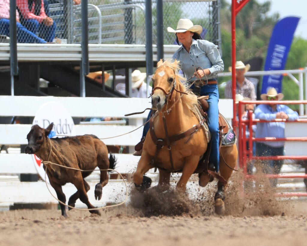 Taylour Latham topped the first performance of the 2024 Cheyenne Frontier Days with a 4.6-second run.