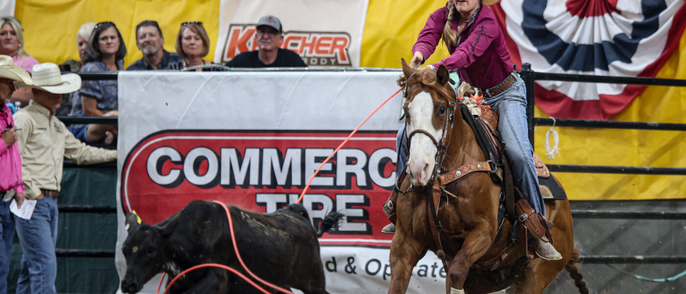 Maddy Deerman and "Beebop" posted one of the fastest times of the 2024 Snake River Stampede in Nampa, Idaho; a 1.9-second run.