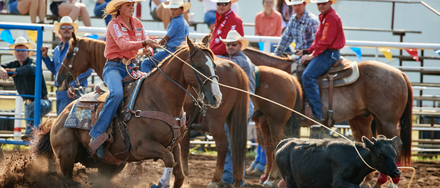 Bradi Whiteside may consider herself a barrel racer, but she's pretty handy with a breakaway rope, too, moving back into No. 1 position on the Maple Leaf Circuit Standings.