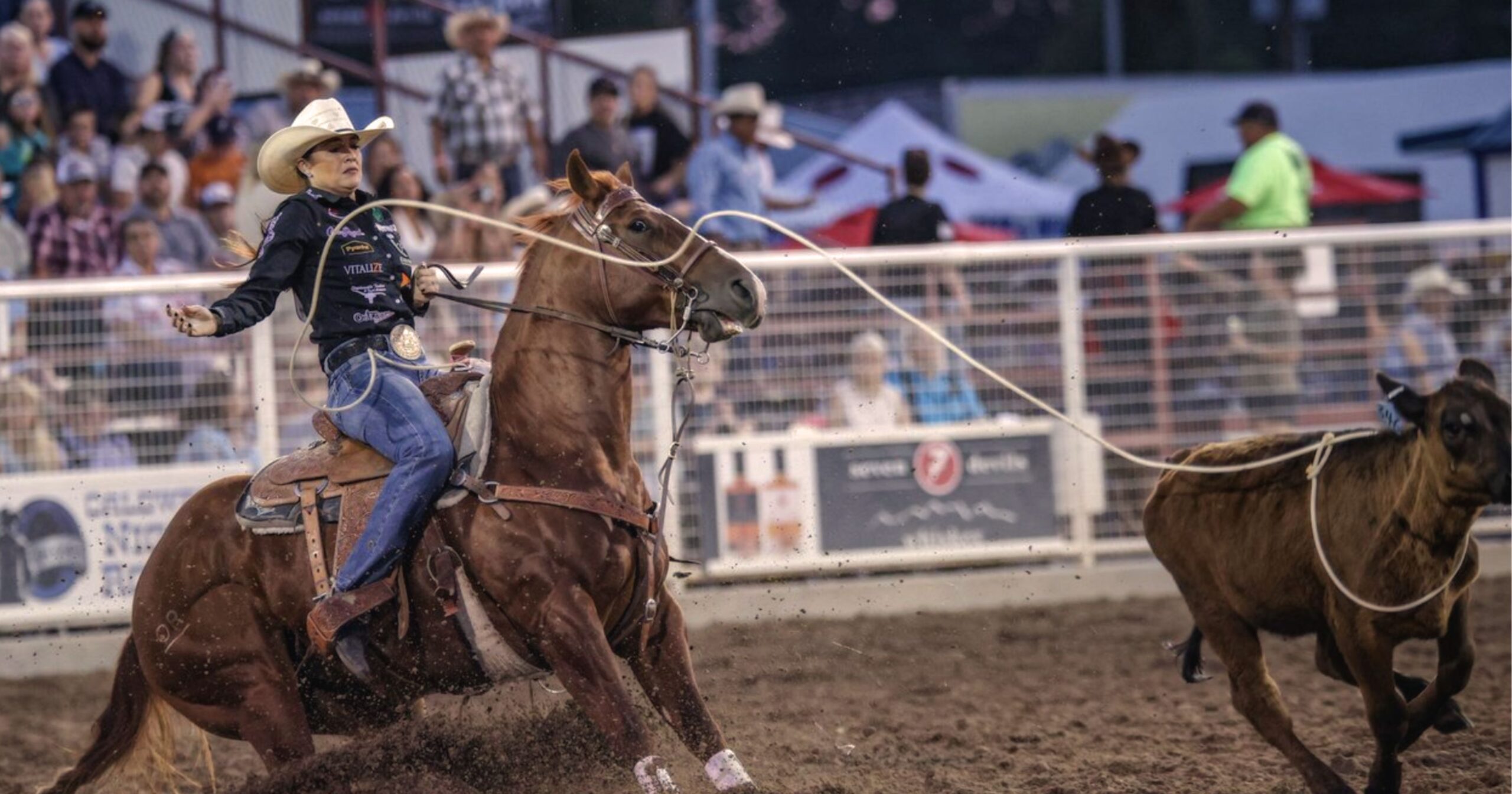 Shelby Boisjoli-Meged rounded up a total of $6,193 over the weekend, most of which was won at the Caldwell Night Rodeo.