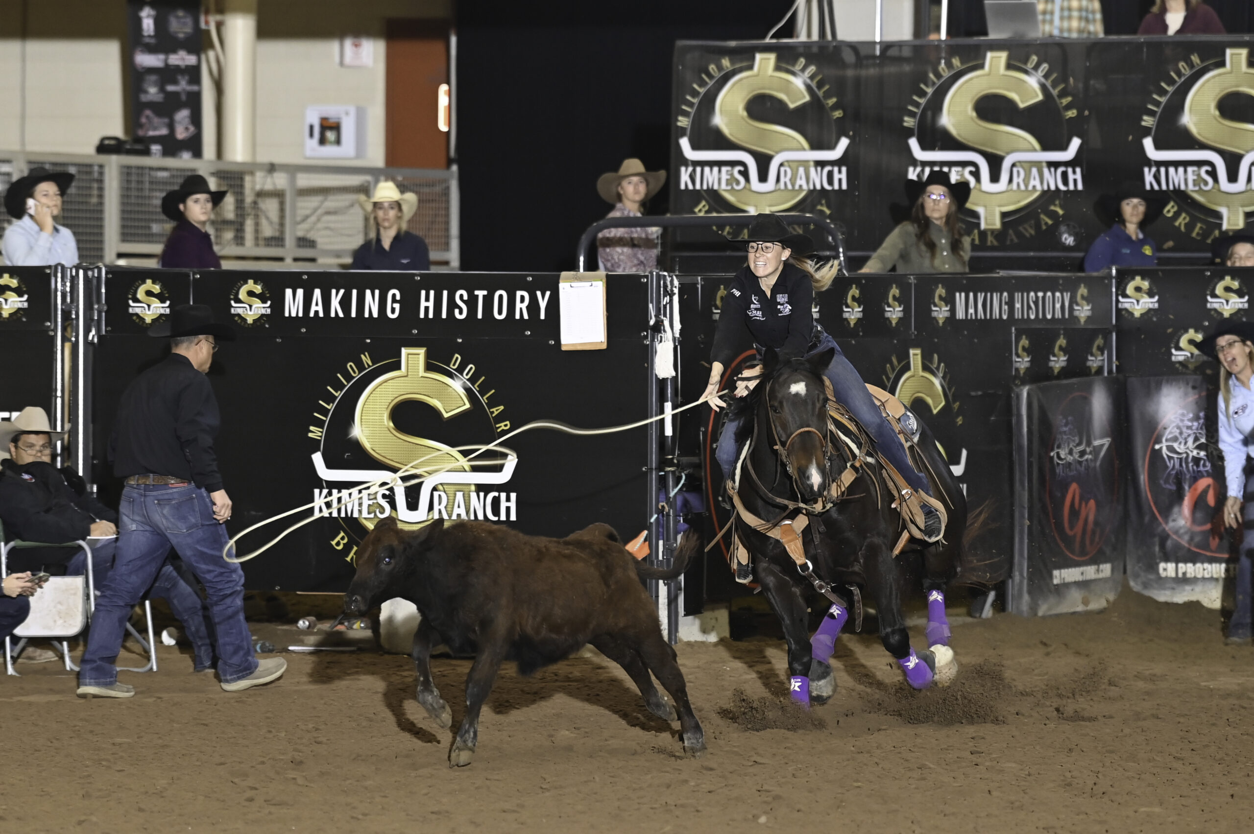 Aspen Miller was the first lady to break the 2-second mark at the Kimes Million Dollar Breakaway with a 1.96-second time.