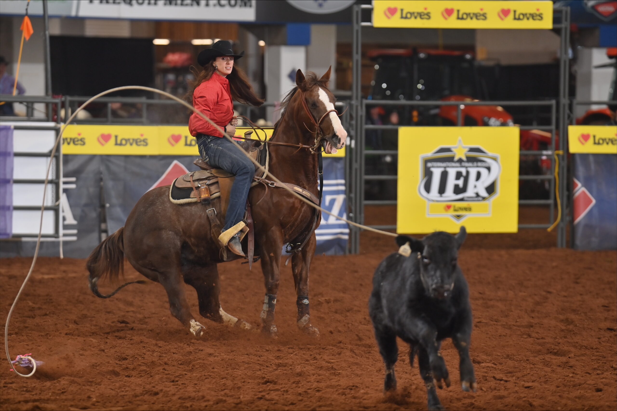 Jessie Nooren at IFR 55 breakaway roping 