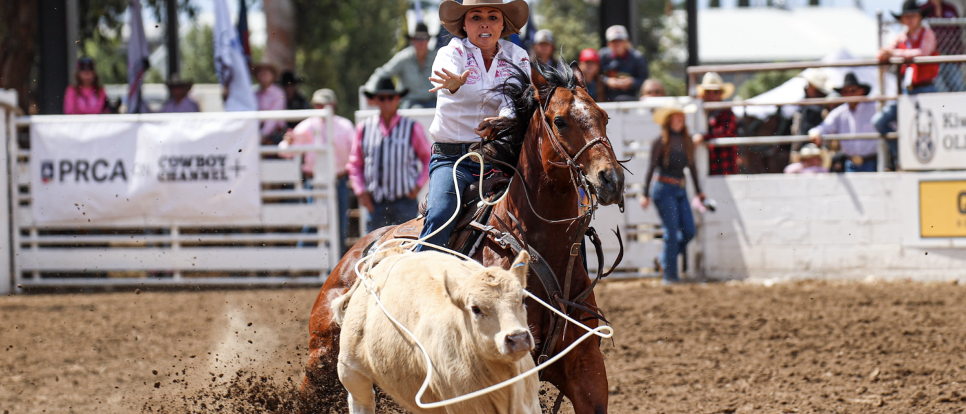 Macy Young netted her hard-running short go calf in 4.6 seconds.
