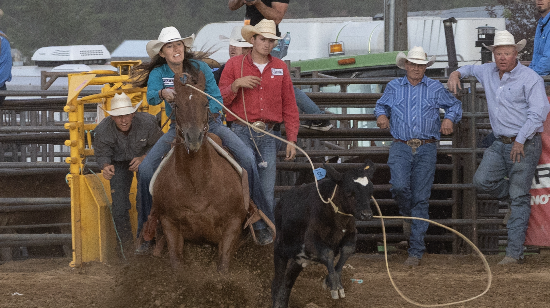 Haiden Thompson pulling a check in Estes Park, Colorado.
