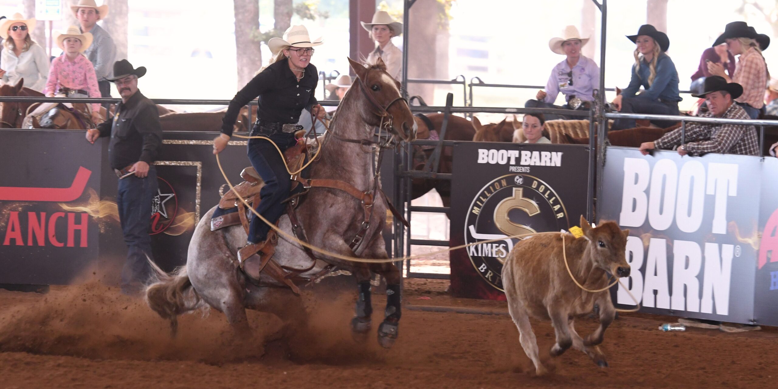 Landry Haugen AND Savvy This slide to a stop at the Oklahoma's Richest Kimes Million Dollar Breakaway Qualifier, where they garnered $4,000 in the Riata Stallion Incentive Sidepot. 