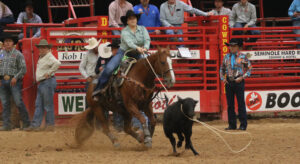Ashten Denney and "Corona" prepare to stop the clock at the 2025 Southeastern Circuit Finals.