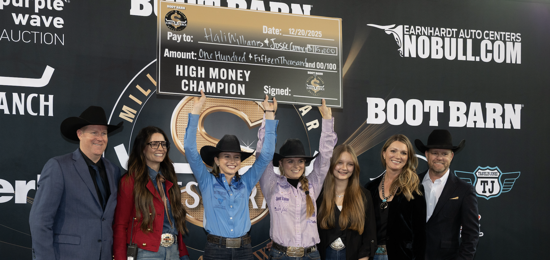Josie Conner and Hali Williams decided to share the Kimes Ranch Million Dollar Breakaway High-Money Championship with $115K won each.