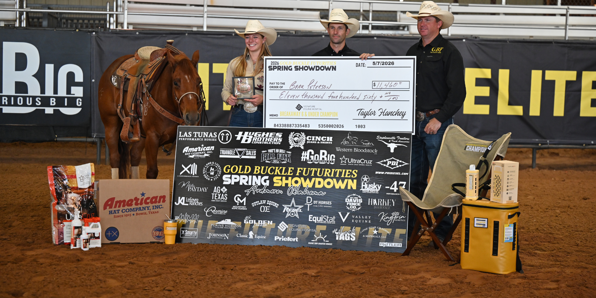 Beau Peterson and Aldo The Apache at Gold Buckle Futurity in Ardmore.