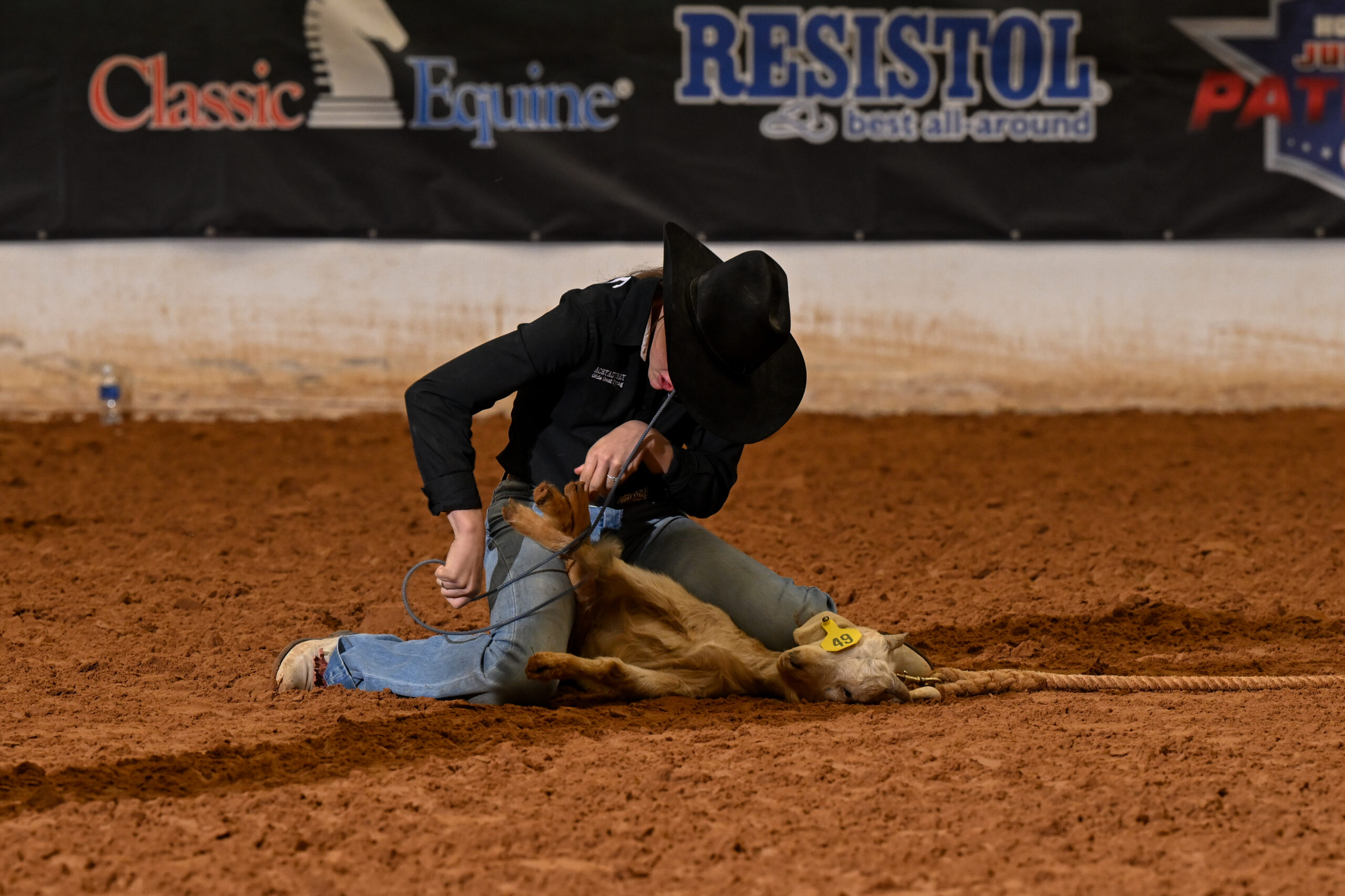 Acey Autrey the 2025 WCJR youth Goat Tying Champion
