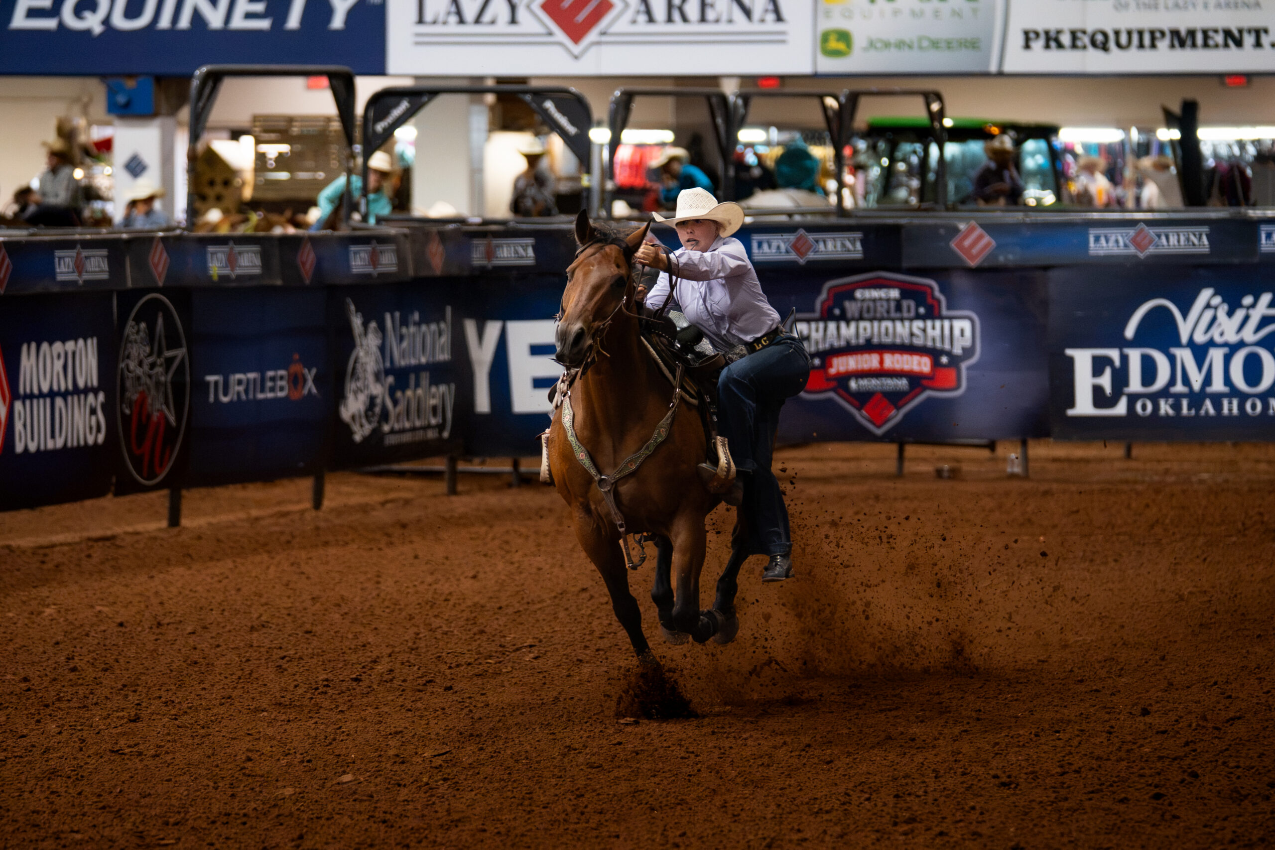 The youth goat tying kicked off at the WCJR