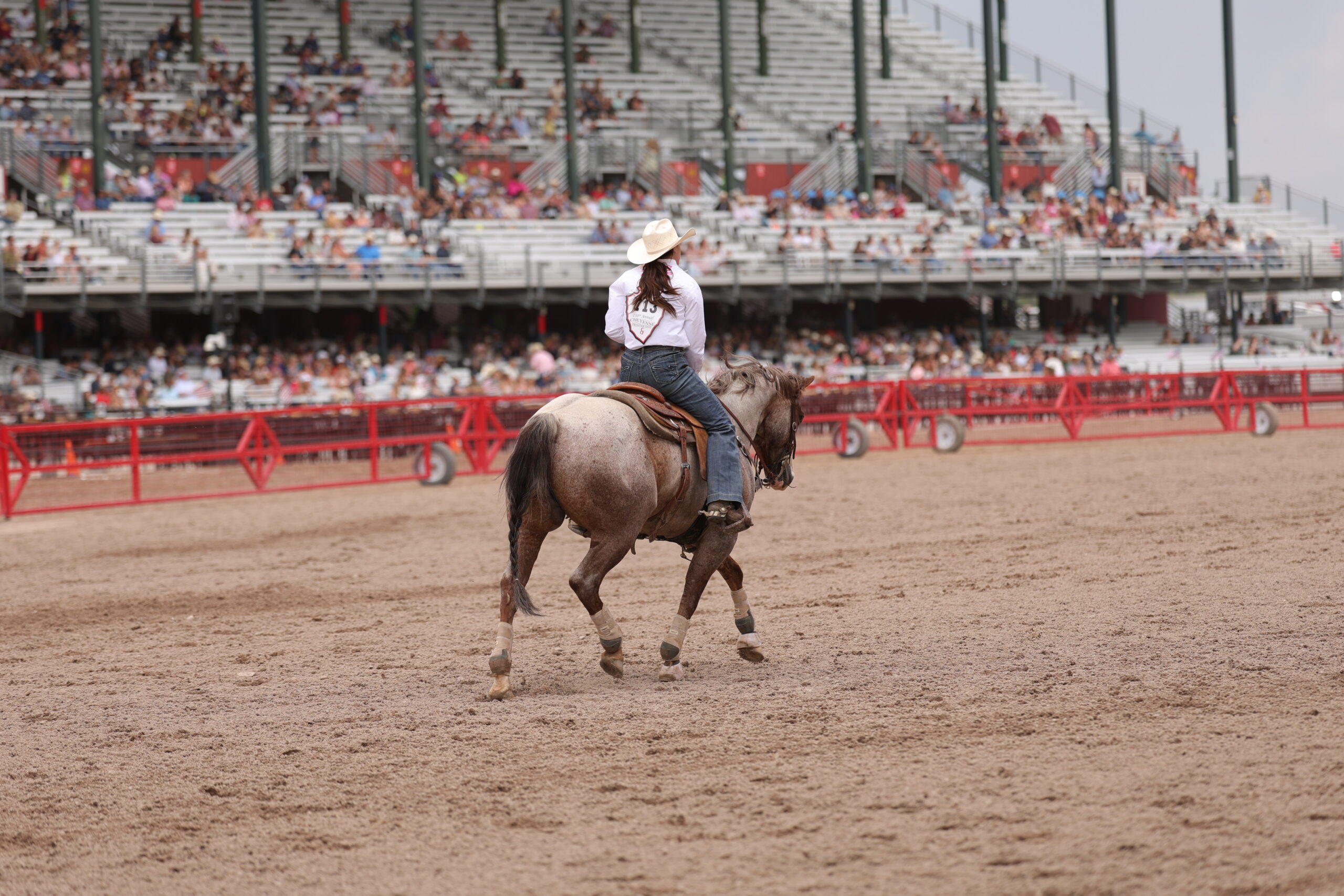 Jenna Dallyn cheyenne frontier days riding down pen