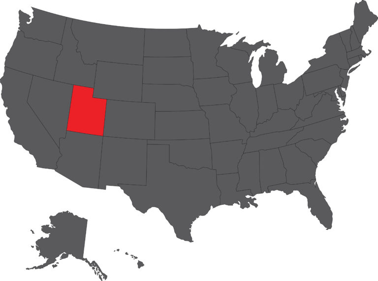 Utah in us map