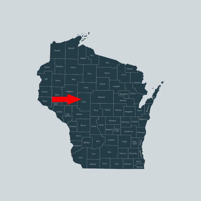 Wisconsin Clark County map