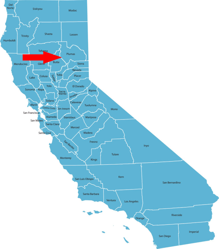 California Plumas County map