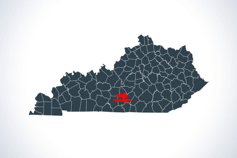 Kentucky Adair Russell Counties map