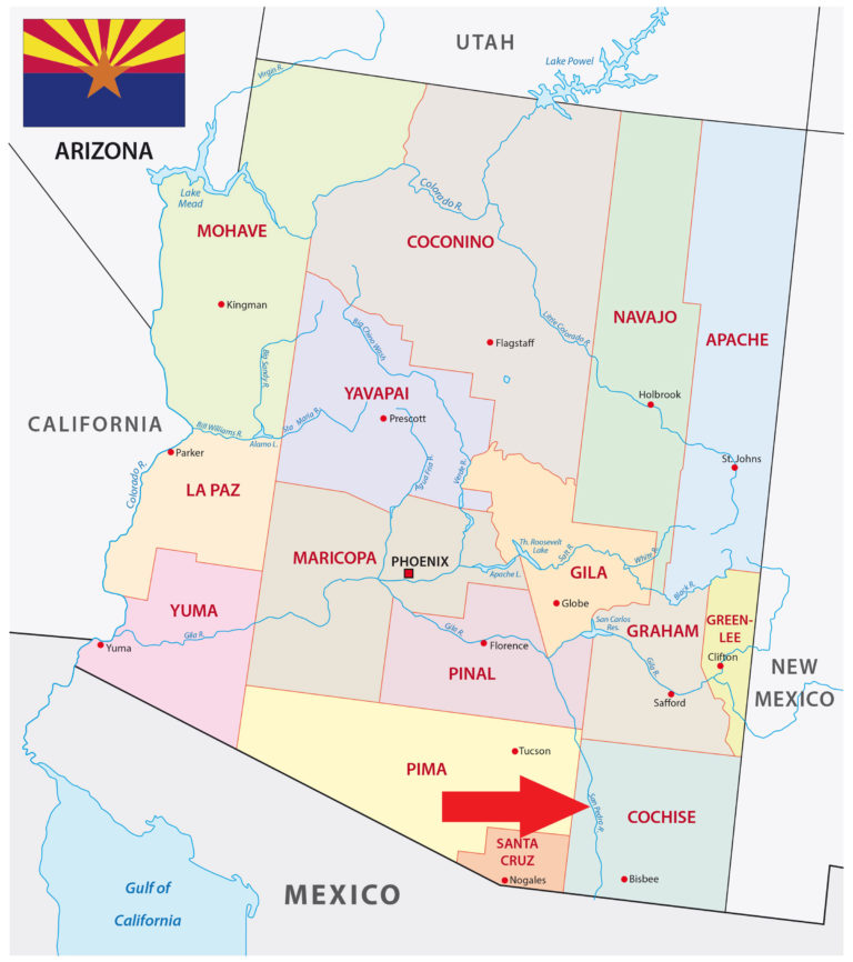 Arizona Cochise County map