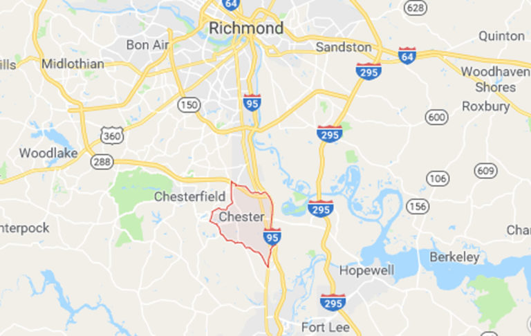 Chester County Virginia map
