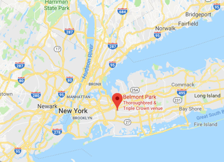 Belmont Park NY map