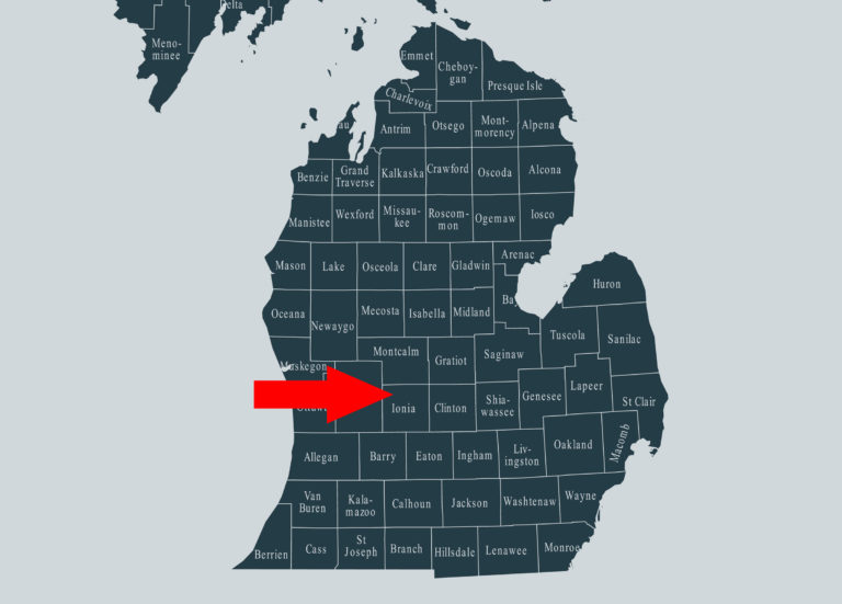 Michigan Ionia County map