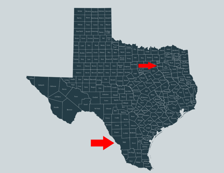 Texas Webb and Kaufman Counties