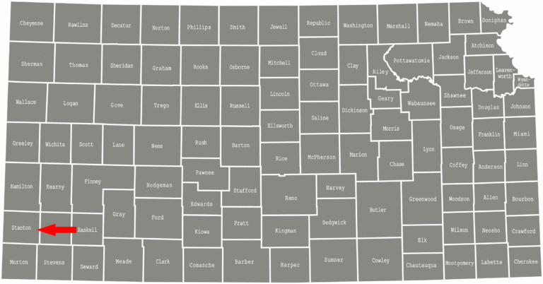 Stanton County Kansas map